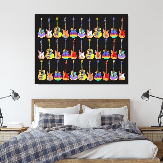 Toile Guitares colorées (Insitu(Chambre))