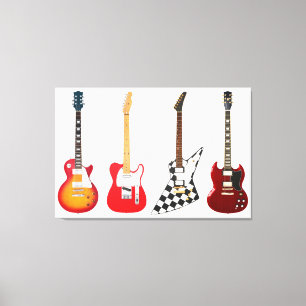Toile GUITARS ÉLECTRIQUES ICONIQUES 32x48
