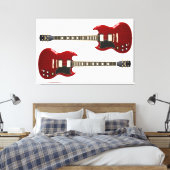 Toile GUITARS ROUGES 32x48 (Insitu(Chambre))