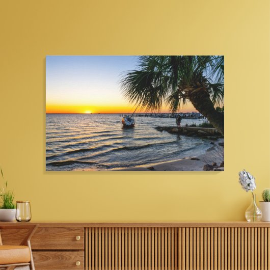 Toile Gulf Breeze Floride Sunset Canvas (Insitu(Salon))