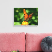 Toile Gulf fritillary Butterfly Stretched Canvas Print (Insitu(Salon))