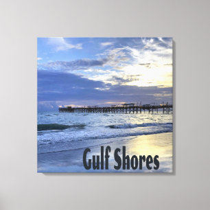 Toile Gulf Shores Alabama Beach Sunrise Pier