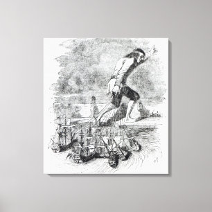 Toile Gulliver a volé la flotte blefuscudienne