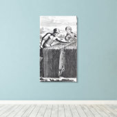 Toile Gulliver est découvert par un fermier à (Insitu (Plancher de Bois))