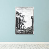 Toile Gulliver parmi les Lilliputiens (Insitu (Plancher de Bois))