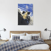 Toile Gunners Mate tirant une mitrailleuse de calibre 50 (Insitu(Chambre))
