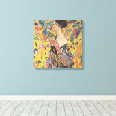 Toile Gustav Klimt - Femme fan (Insitu (Plancher de Bois))