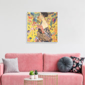 Toile Gustav Klimt - Femme fan (Insitu(Salon))