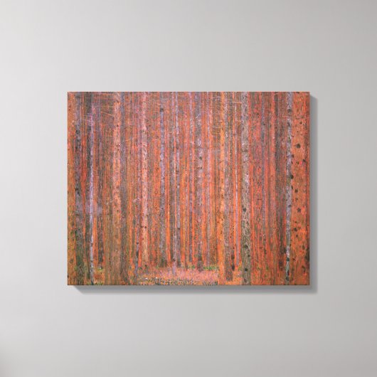 Toile Gustav Klimt Fir Forêt Tannenwald Arbres rouges (Recto)