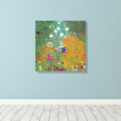 Toile Gustav Klimt - Jardin de fleurs (Insitu (Plancher de Bois))