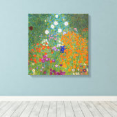 Toile Gustav Klimt - Jardin des fleurs (Insitu (Plancher de Bois))