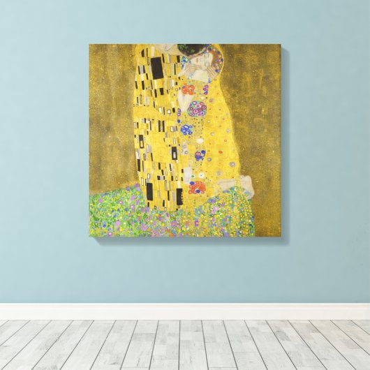 Toile Gustav Klimt - Le baiser (Insitu (Plancher de Bois))