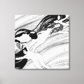 Toile Gustav Klimt - Poisson Sang Surreal Art Japonais (Recto)