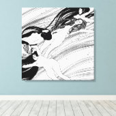 Toile Gustav Klimt - Poisson Sang Surreal Art Japonais (Insitu (Plancher de Bois))