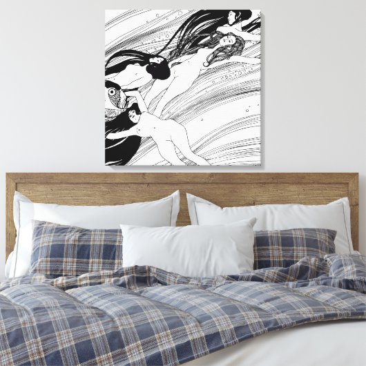 Toile Gustav Klimt - Poisson Sang Surreal Art Japonais (Insitu(Chambre))