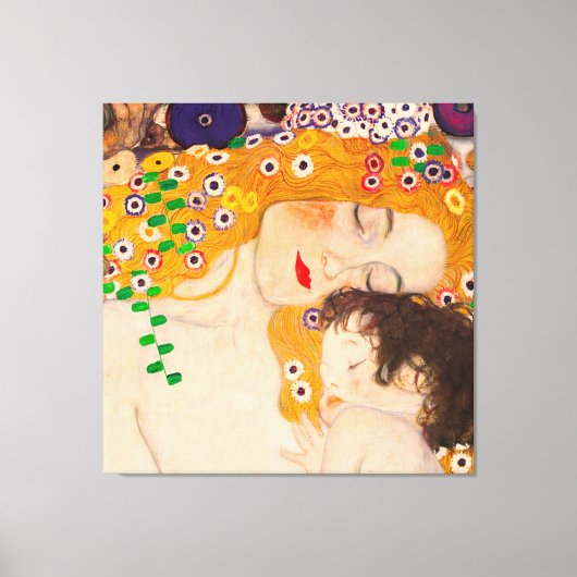 Toile Gustav Klimt - Poster mère et enfant (Recto)