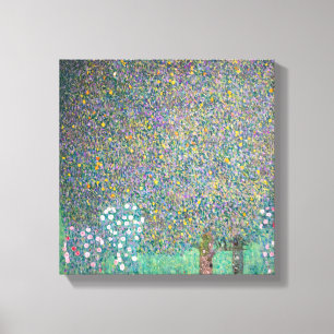 Toile Gustav Klimt - Roseraies sous les Arbres