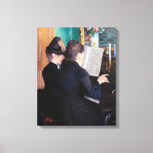 Toile Gustave Caillebotte - La Leçon de piano (Recto)