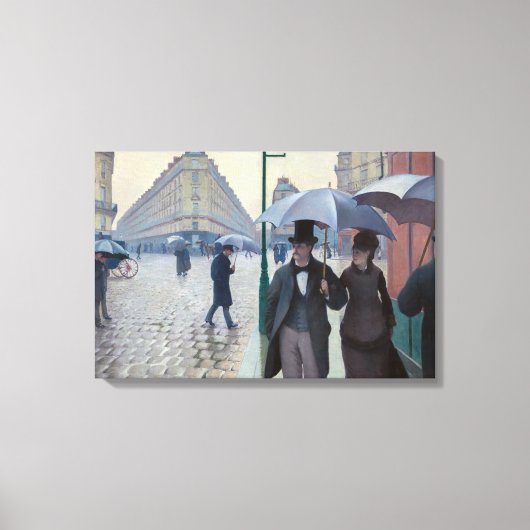 Toile Gustave Caillebotte - Rue de Paris ; Temps de plui (Recto)