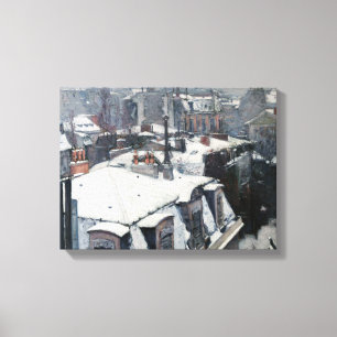 Toile Gustave Caillebotte - Toits sous la neige