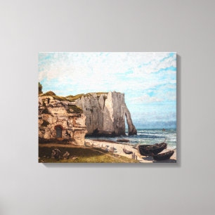 Toile Gustave Courbet - Falaises à Etretat après la temp