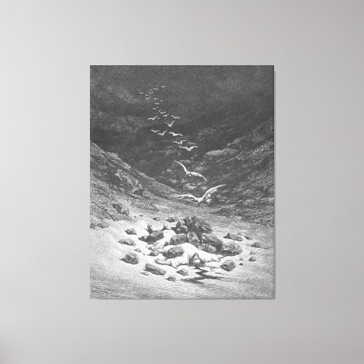 Toile Gustave Doré - Achan est lapidé à mort (Recto)