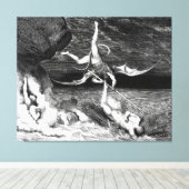 Toile Gustave Doré - Alichino Chases Ciampolo of Navarre (Insitu (Plancher de Bois))