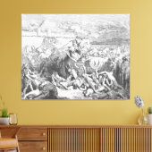 Toile Gustave Doré - David attaque les Ammonites (Insitu(Salon))