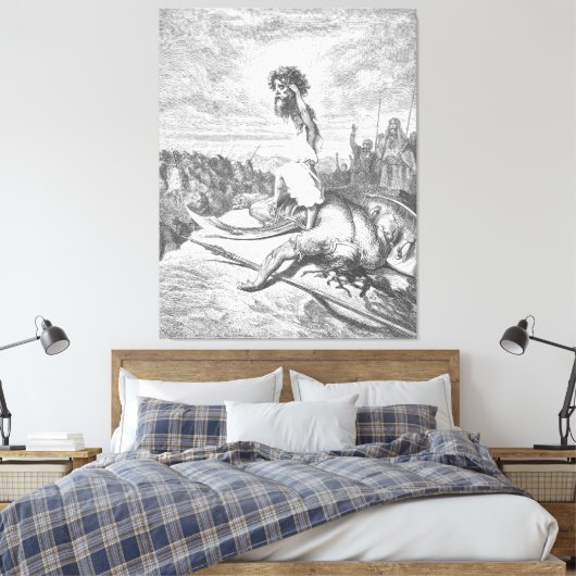 Toile Gustave Doré - David terrasse Goliath (Insitu(Chambre))