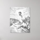 Toile Gustave Doré - David terrasse Goliath (Recto)