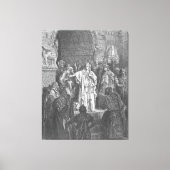Toile Gustave Doré - La reine Vashti refuse d'obéir à Ah (Recto)