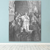 Toile Gustave Doré - La reine Vashti refuse d'obéir à Ah (Insitu (Plancher de Bois))