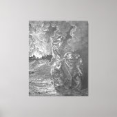 Toile Gustave Doré - Lot Flees as Sodom and Gomorrah Bur (Recto)