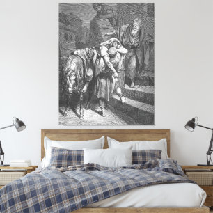 Toile Gustave Doré - Luc 10B Le Bon Samaritain Arrive
