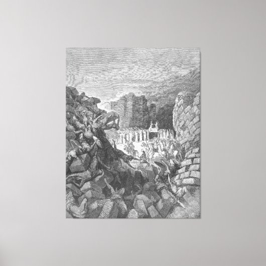 Toile Gustave Doré - The Walls of Jericho Fall Down (Recto)