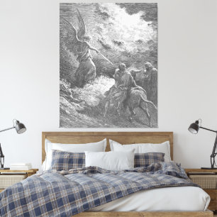 Toile Gustave Doré - Un ange apparaît à Balaam