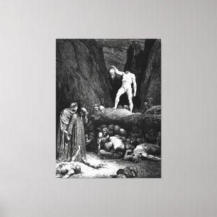 Toile Gustave Doré - Virgile et Dante rencontrent Bertra