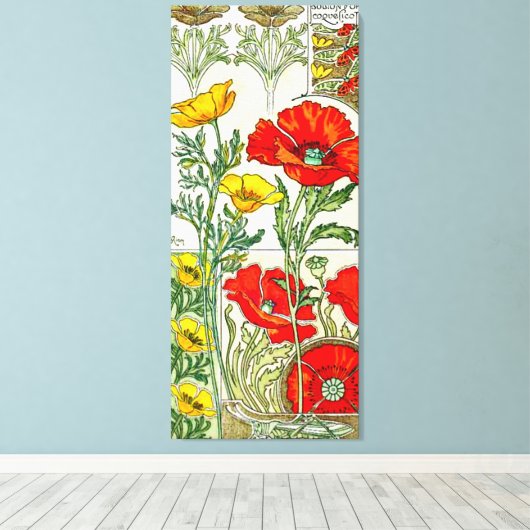 Toile "Gustave Riom Floral" (Insitu (Plancher de Bois))