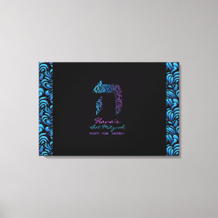 Toile H - Hébreu Lettre Bat Mitzvah Panneau d'inscriptio