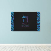 Toile H - Hébreu Lettre Bat Mitzvah Panneau d'inscriptio (Insitu (Plancher de Bois))