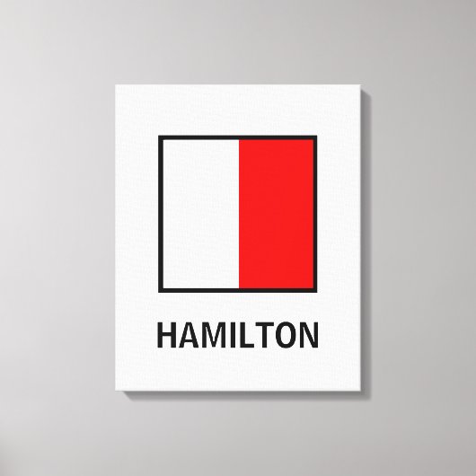 Toile H Nom de famille Indicateur nautique (Recto)