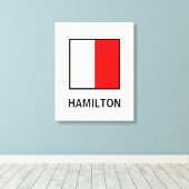 Toile H Nom de famille Indicateur nautique (Insitu (Plancher de Bois))