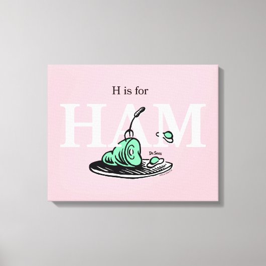 Toile "H pour JAMBON" | Conception de l'alphabet (Recto)