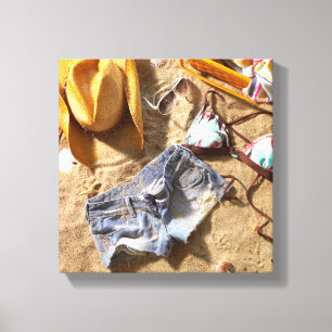 Toile Habillement laissé sur la plage