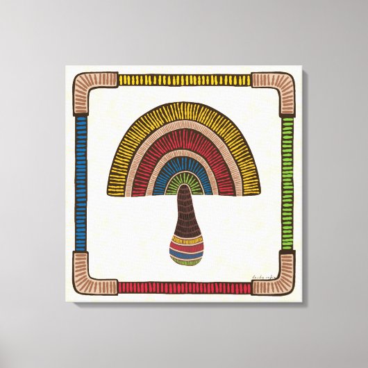 Toile Half Dome Abstract Mushroom (Recto)