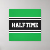 Toile HALFTIME Kelly Green Black White Racing Stripes (Recto)