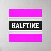 Toile HALFTIME Tropical Pink Black White Racing Stripes (Recto)