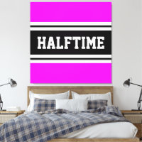 HALFTIME Tropical Pink Black White Racing Stripes
