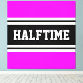 Toile HALFTIME Tropical Pink Black White Racing Stripes (Insitu (Plancher de Bois))