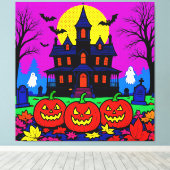 Toile Halloween Art Pop Moderne (Insitu (Plancher de Bois))